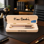 Personalized Pierre Cardin Manhattan Rose Gold Pen Set with Wooden Box | Name Engraved Luxury Gift | Love Craft Gifts™