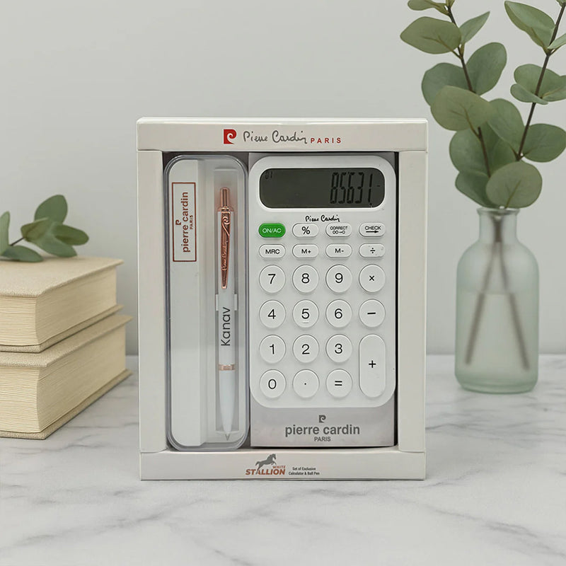 Pierre Cardin Calculator & Ball Pen Gift Set | Love Craft Gifts