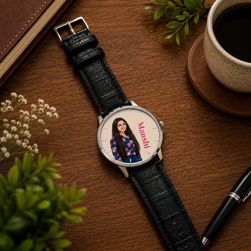 Personalized Rakhi Special Analog Wrist Watch | Custom Brother Photo & Name Gift | Love Craft Gifts™