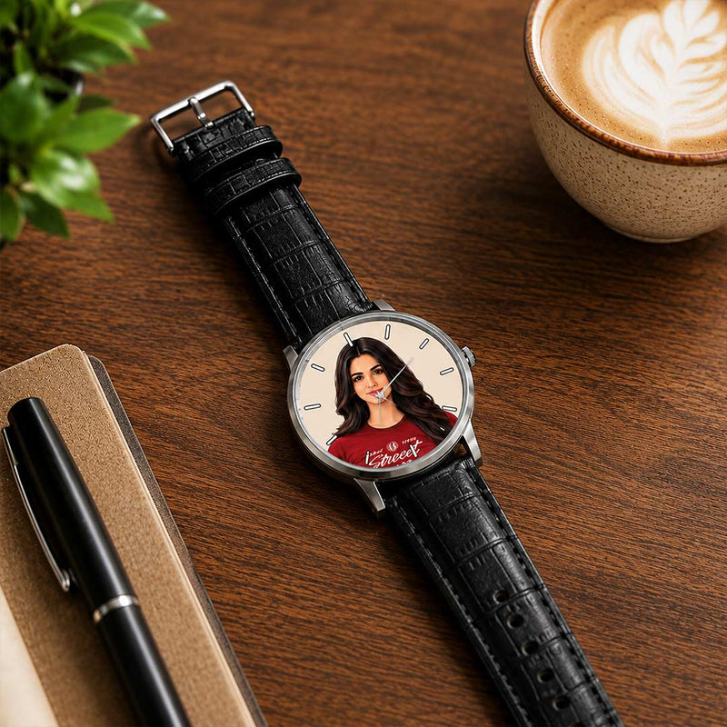 Personalized Rakhi Special Photo Wrist Watch | Custom Analog Watch with Brother's Photo | Meaningful Raksha Bandhan Gift | Love Craft Gifts™