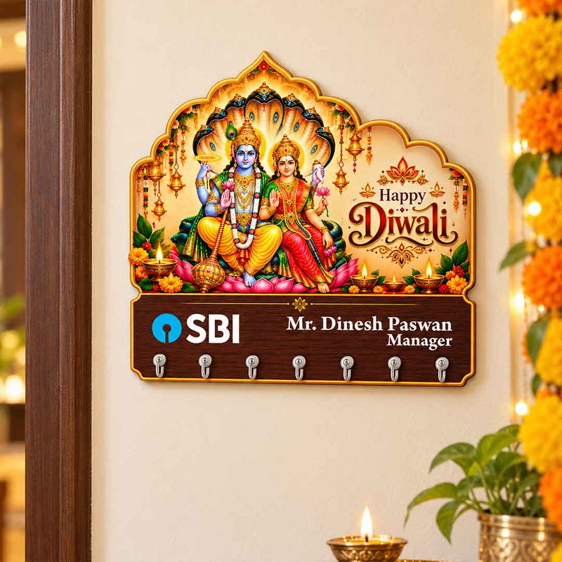 Personalized Religious Key Hanger 9x9" with Logo, Name & Designation | Love Craft Gifts™
