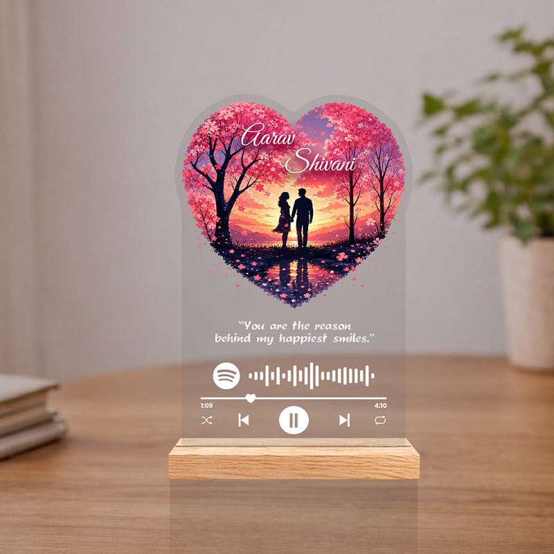 Personalized Spotify Acrylic Stand | Custom Couple Name Gift for Anniversary & Valentine's Day | Love Craft Gifts™