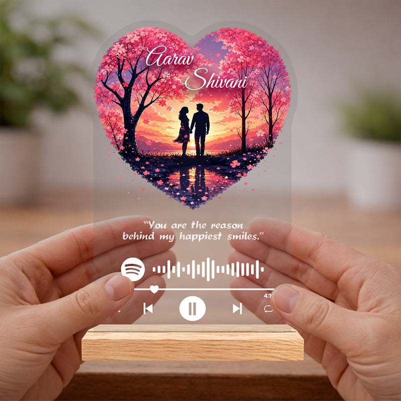Personalized Spotify Code Acrylic Stand | Custom Name Table Décor | Love Craft Gifts™