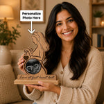 Personalized Ultrasound Photo Stand 6x8 Inch | Custom Sonogram Keepsake for Mom-to-Be