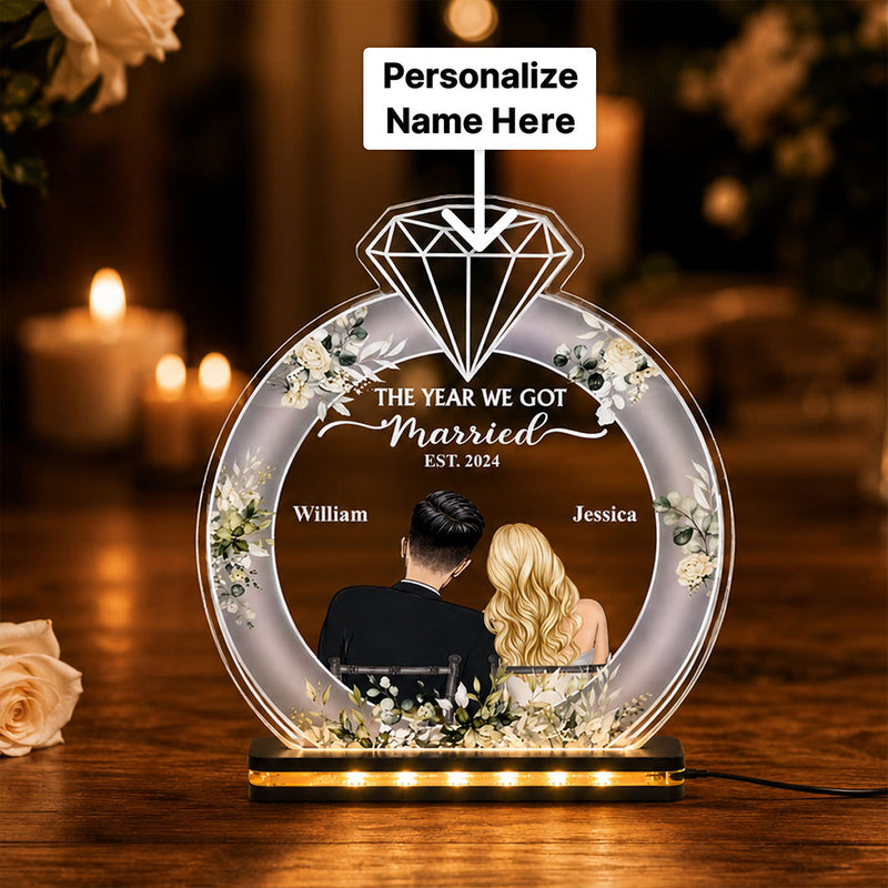Personalized Wedding Anniversary LED Photo Lamp