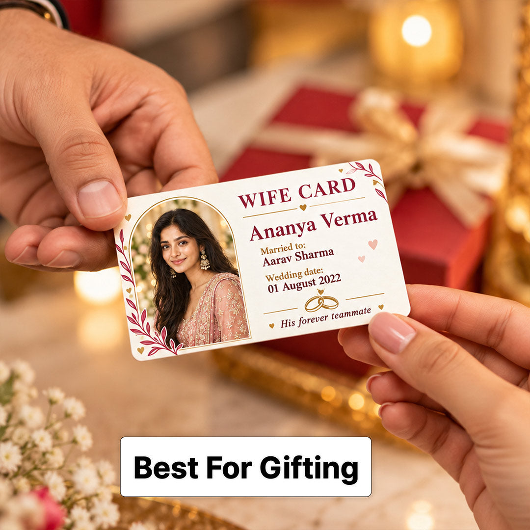 Personalized Wedding Date Cards for Husband & Wife | Love Craft Gifts™