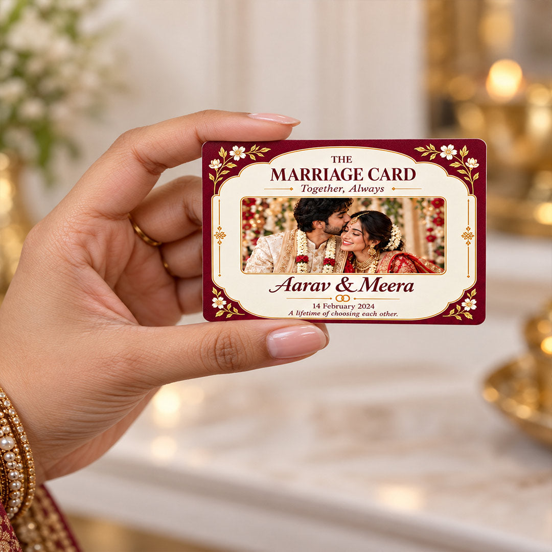 Personalized Wedding Keepsake Card with Vows | Love Craft Gifts™