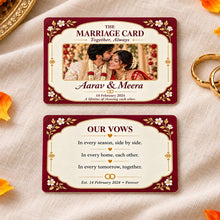 Personalized Wedding Vows Card | Custom Couple Photo & Names Keepsake | Love Craft Gifts™