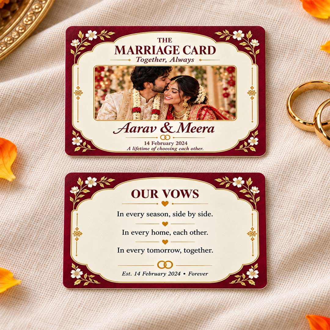 Personalized Wedding Vows Card | Love Craft Gifts™