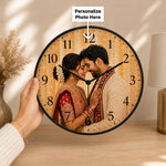 Personalized Wooden Memory Wall Clock | Custom Photo Home Décor | Love Craft Gifts™