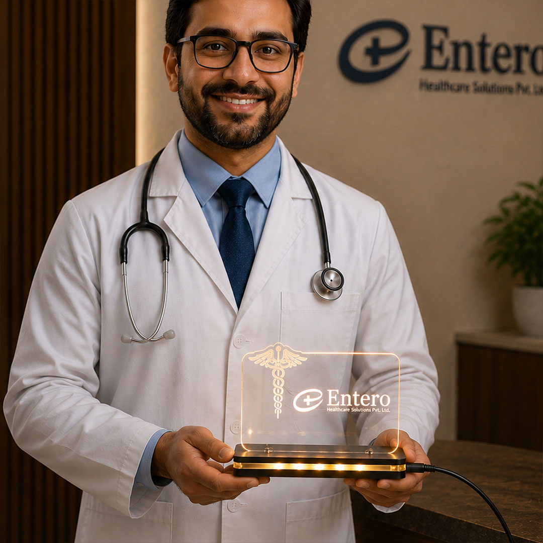 Personalized Healthcare LED Acrylic Name Plate with Custom Logo & Name | Professional Medical Office Desk Décor Gift - 8x6" | Love Craft Gifts™