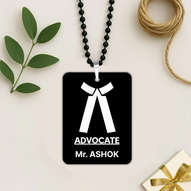 Personalized Advocate Car Hanging Ornament 3x2" | Custom Lawyer Name Rear View Mirror Accessory for Cars & Professional Gifts | Love Craft Gifts™