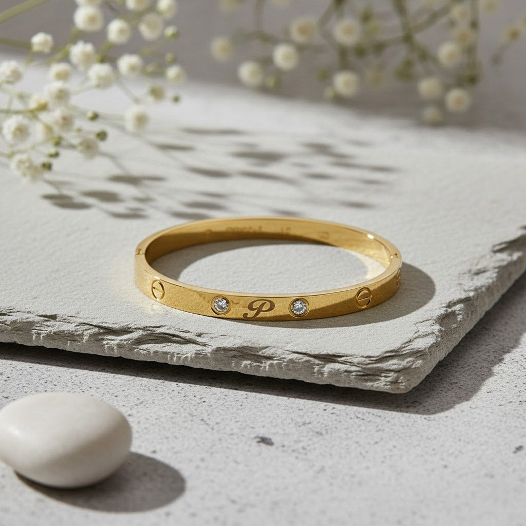 Personalized Initial Gold Bracelet for Women | Love Craft Gifts