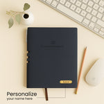 Personalized Black Pen & Black Notebook Combo | Love Craft Gifts
