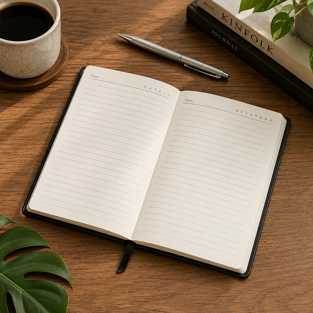 Personalized Black PU Leather Executive Diary with Custom Name Plate | Premium A5 Journal Gift for Professionals, Office Use, Meetings & Corporate Gifting | Love Craft Gifts™