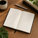 Personalized Black PU Leather Executive Diary with Custom Name Plate | Premium A5 Journal Gift for Professionals, Office Use, Meetings & Corporate Gifting | Love Craft Gifts™