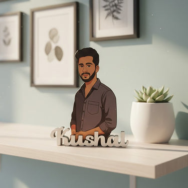 Personalized Cartoon Name Table Stand – 7×6" | Love Craft Gifts