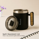 Personalized Name Double Wall Insulated Coffee Mug with Lid – 390 ML | Love Craft Gifts