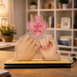 Promise of Love – Personalized Couple Hands Acrylic Lamp | Love Craft Gifts