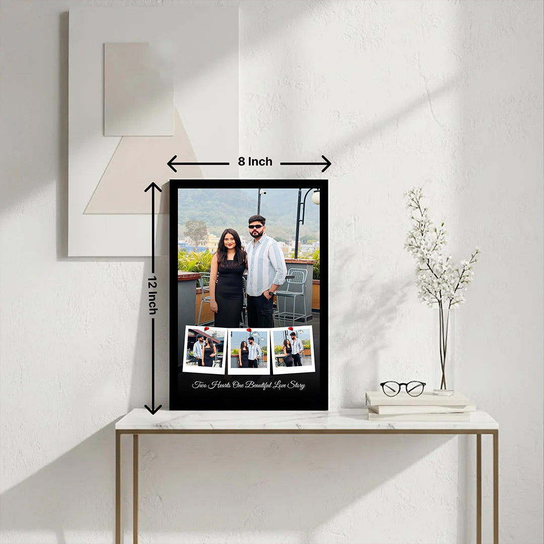 Personalized Couple Photo Collage Frame – Custom Love Story Wall Frame (Available in All Sizes) | Love Craft Gifts
