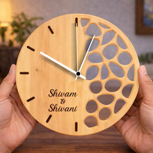 Personalized Couple Wooden Wall Clock-11x11"