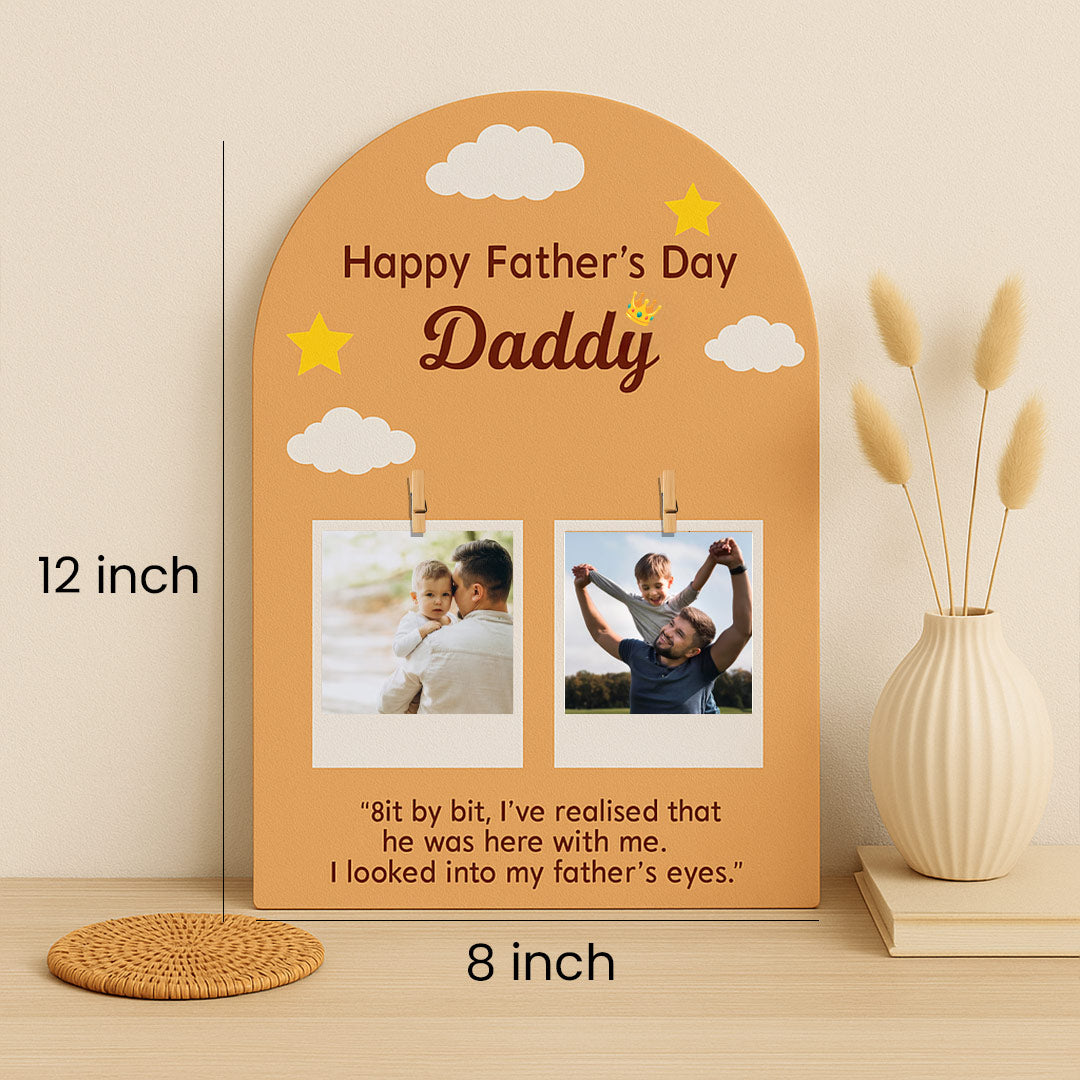 Father’s Day Wooden Clip Frame – “Daddy” Quote Design | Love Craft Gifts