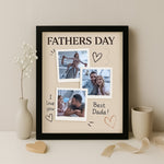 Personalized "Best Dada" Father’s Day Photo Frame – 3 Photo Collage with Message | Love Craft Gifts