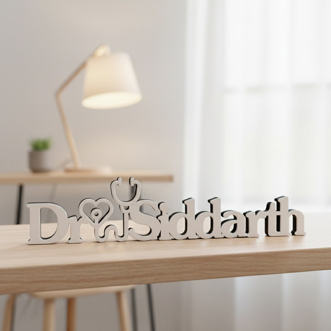 Personalized Doctor Name Desk Decor | Love Craft Gifts