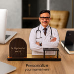 Personalized Doctor Table Nameplate with Custom Photo & Name | Love Craft Gifts