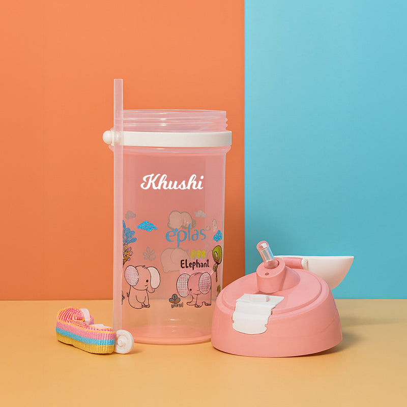 Personalized Elephant Kids Water Bottle with Name | Love Craft Gifts
