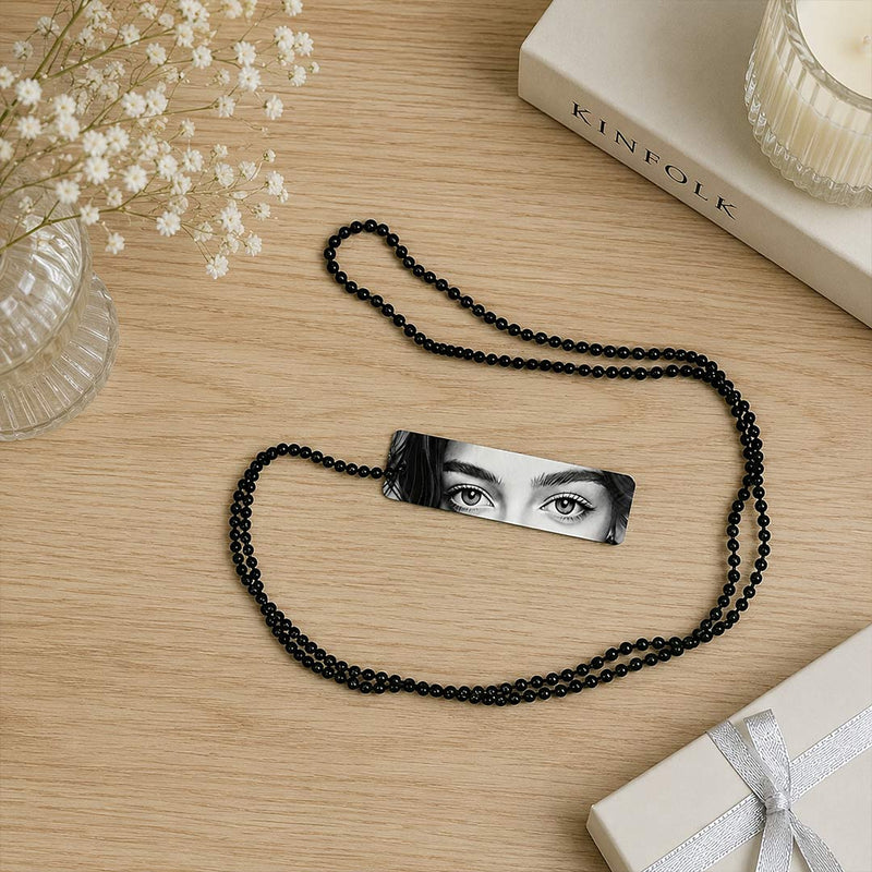 Personalized Eye Photo Acrylic Pendant Necklace | Custom Eye Memory Necklace Gift for Couples, Friends & Loved Ones | Love Craft Gifts™