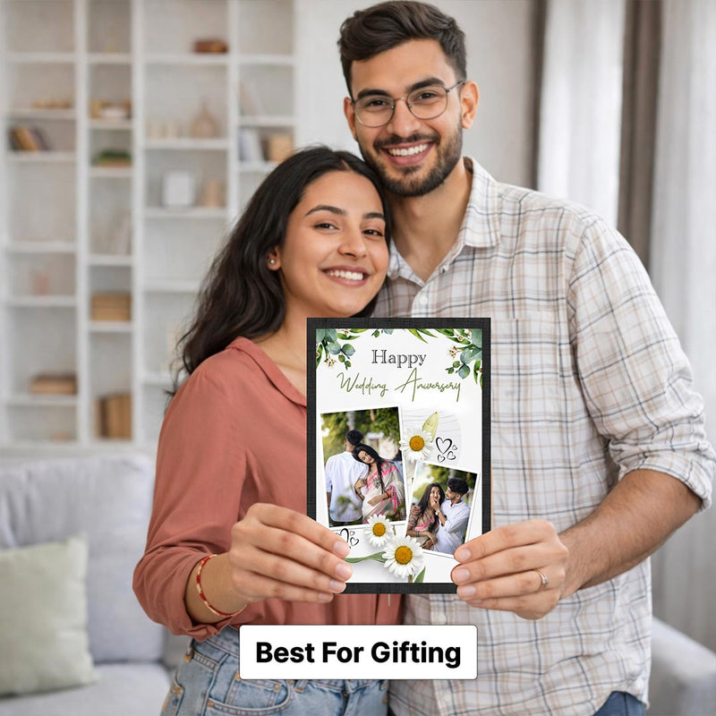 Personalized Wedding Anniversary Photo Wall Frame | Custom Couple Memory Keepsake Gift 8x12" | Love Craft Gifts™