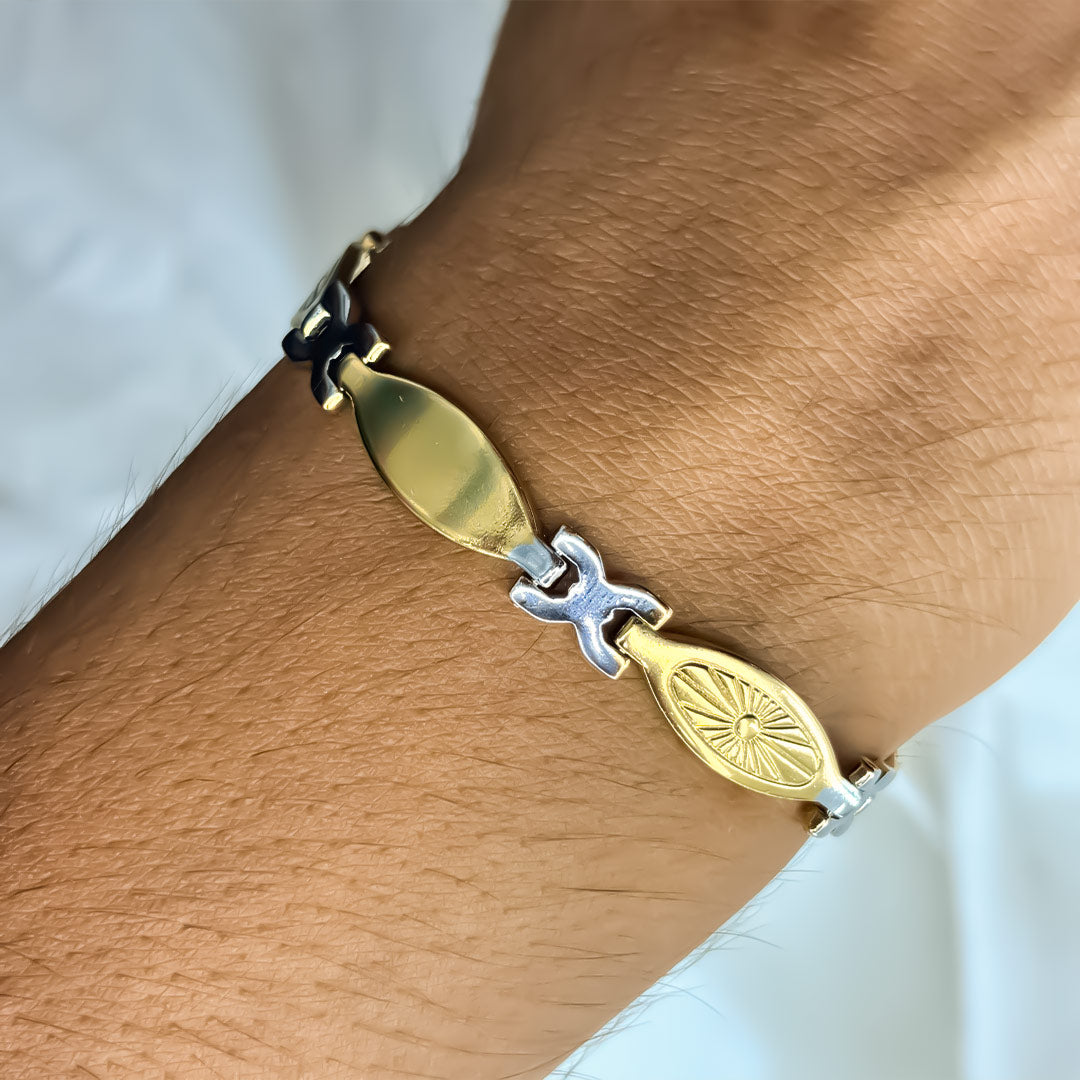 Personalized Golden Chain Bracelet for Men | Love Craft Gifts
