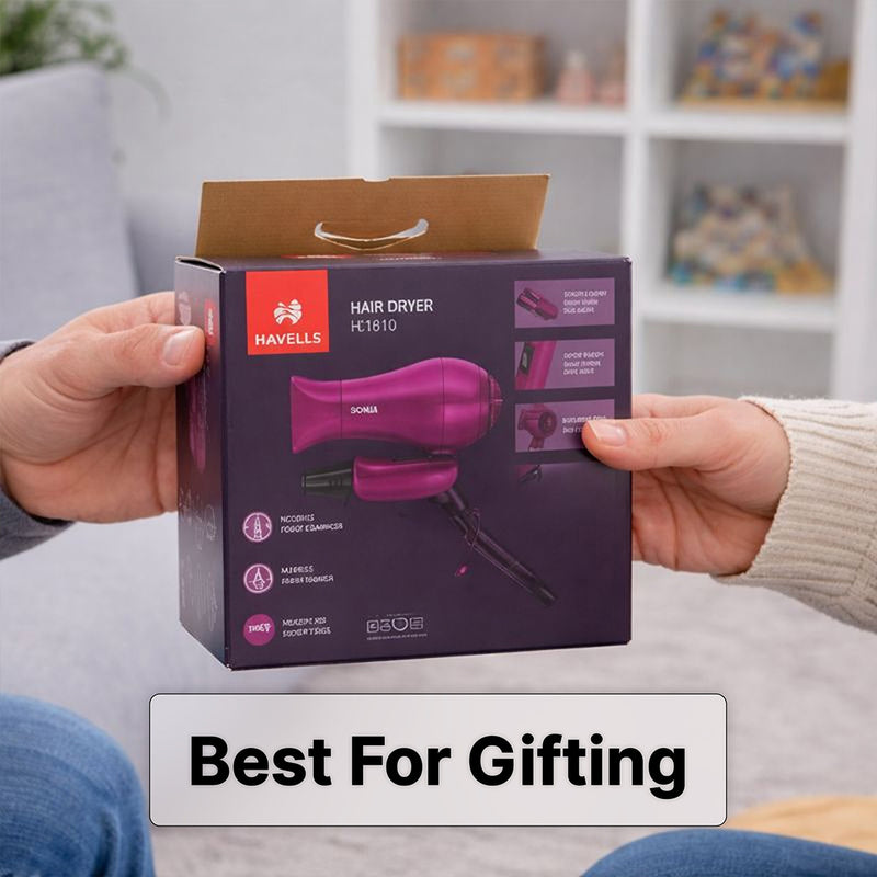 Personalized Havells 1000W Foldable Hair Dryer (Purple) | Love Craft Gifts