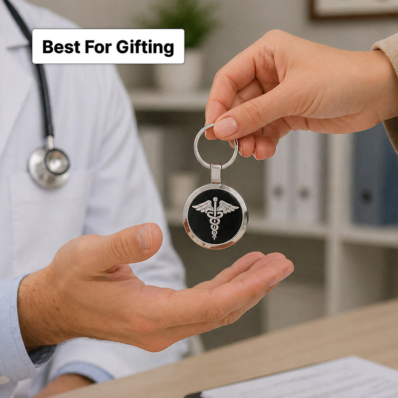 Personalized Doctor Metal Keychain with Custom Name – Premium Medical Professional Keyring Gift for Doctors & Healthcare Professionals (Standard Gift Size) | Love Craft Gifts™