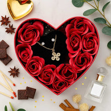 Personalized Heart Rose Box with Jewellery