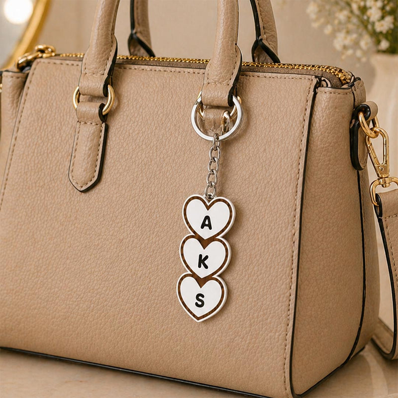 Personalized Heart Alphabet Keychain 1.5x2.5" | Custom Initial Keyring Gift | Love Craft Gifts™