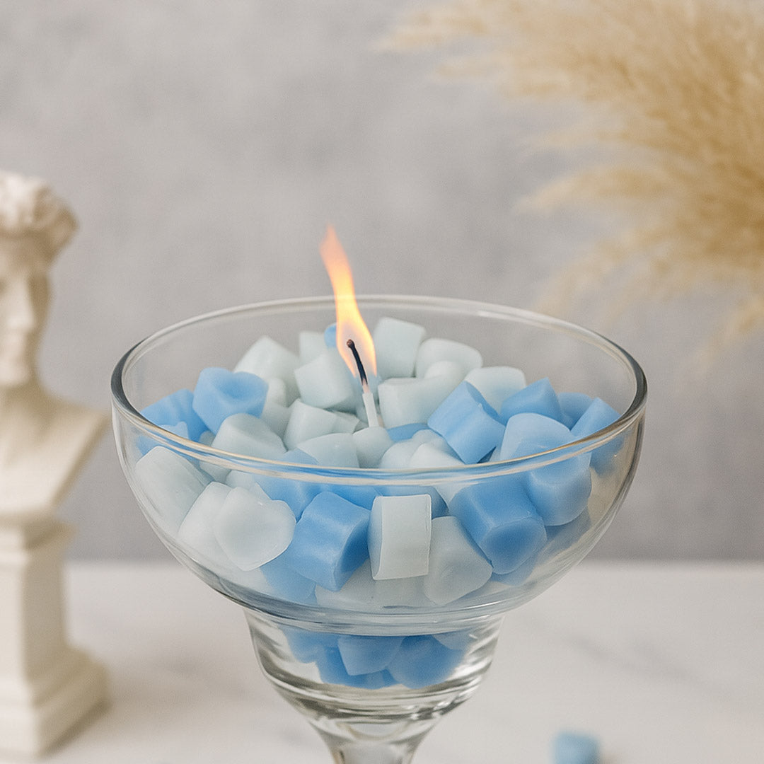 Personalized Heart Bubble Candle in Glass Cup | Love Craft Gifts