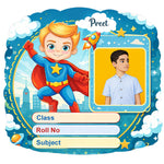 Personalized Superhero Kids Name Slips (2x3 Inch, 28 Stickers) – Custom Name & Photo School Labels | Love Craft Gifts