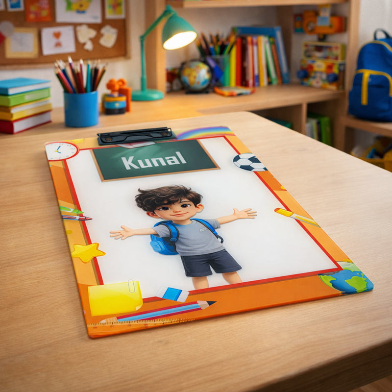 Personalized Kids Study Clipboard with Name & Photo | Love Craft Gifts