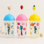 Personalized Kids Space-Themed Sipper Cup – Cute Lid Topper, Straw, and Custom Name | Love Craft Gifts