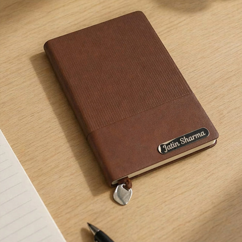 Personalized Premium Leather Diary with Custom Name – Executive Notebook Gift for Men & Women (Standard Gift Size) | Love Craft Gifts™