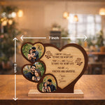 Personalized Couple Heart Photo Frame – Custom Love Message Wooden Frame (7×6 Inch) | Love Craft Gifts