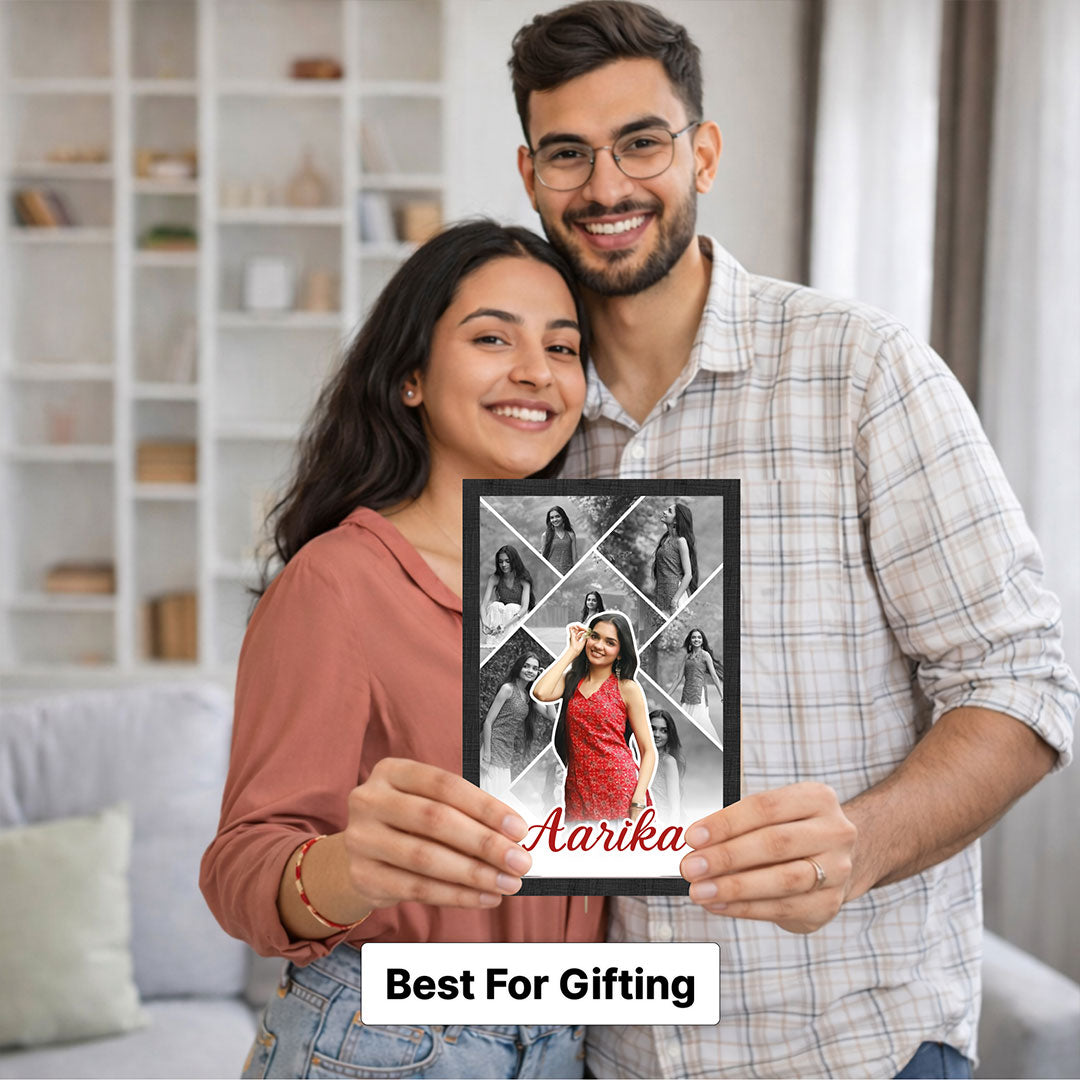 Personalized Photo Collage Wall Frame with Custom Name | Aesthetic Memory Picture Frame Gift Available in 8x12" to 24x36" | Love Craft Gifts™