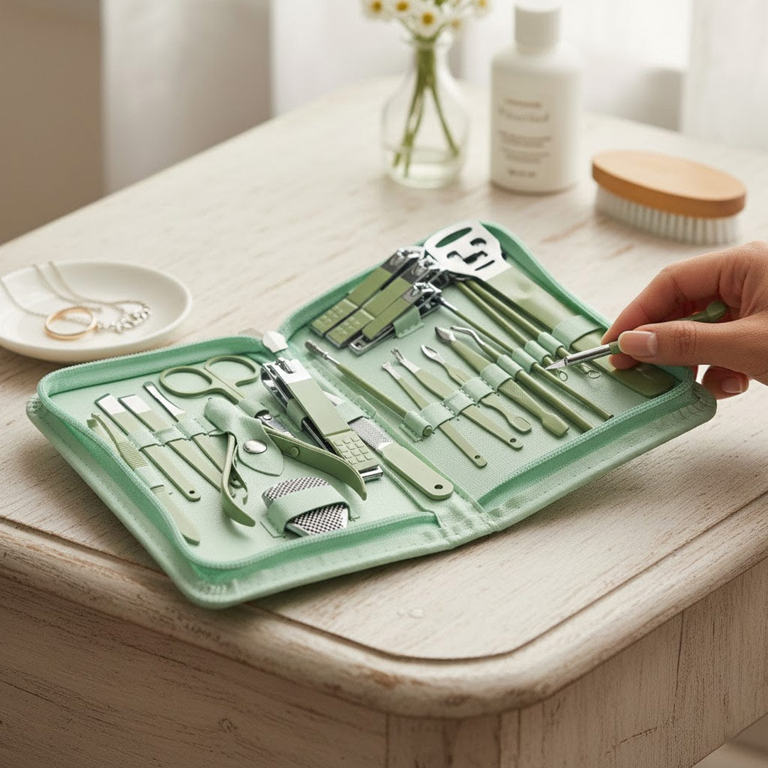 Personalized Illustrated Art Manicure & Pedicure Kit – 22-in-1 Premium Grooming Set | Love Craft Gifts