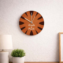 Personalized Couple Name Wooden Wall Clock-11x11"