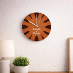 Personalized Couple Name Wooden Wall Clock – Custom Engraved 11 Inch Decorative Wall Clock | Love Craft Gifts