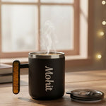 Personalized Name Double Wall Insulated Coffee Mug with Lid – 390 ML | Love Craft Gifts