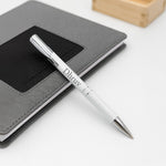 Personalized Premium White Pen with Name Engraving | Love Craft Gifts