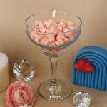 Customized Pink Heart Bubble Candle in Cocktail Glass | Love Craft Gifts